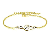 Bracelet Clé de Sol Doré – Acier Inoxydable