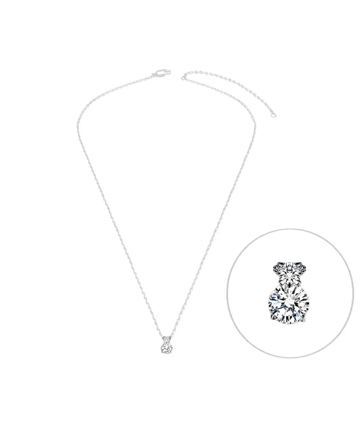 Collier Double Éclat – Argent 925 & Oxydes de Zirconium ✨