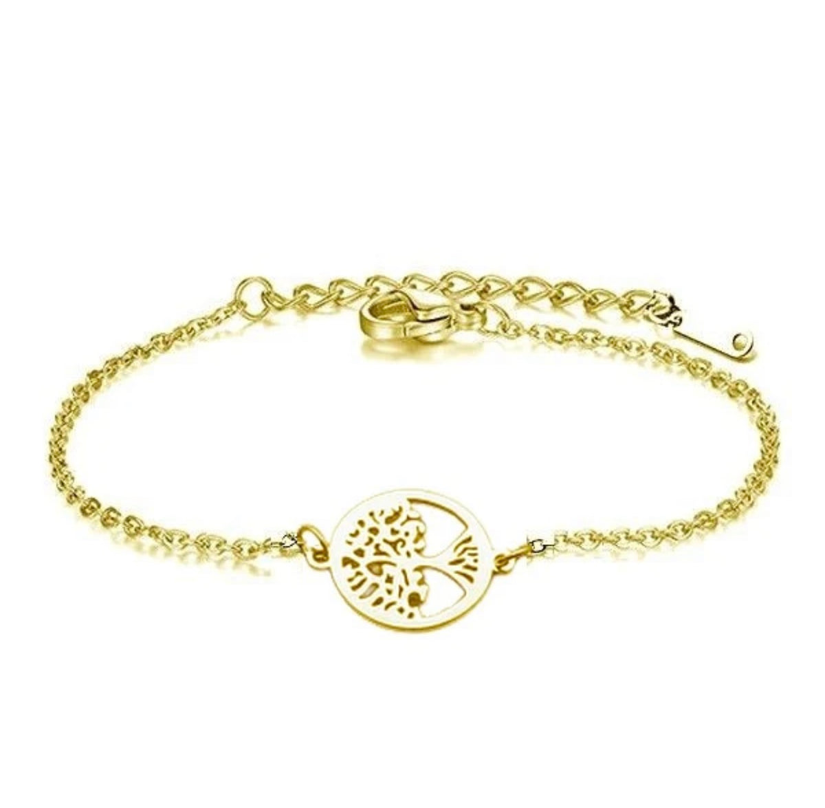 Bracelet Arbre de Vie Doré – Acier Inoxydable