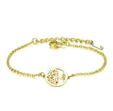 Bracelet Arbre de Vie Doré – Acier Inoxydable