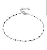 Chaîne de Cheville Émaillée Noire – Acier Inoxydable