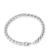 Bracelet Maille Entrelacée Argentée – Acier Inoxydable
