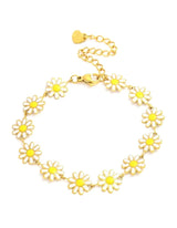 Bracelet Marguerites Doré – Acier Inoxydable