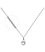 Collier Argenté Zirconium Solitaire – Acier Inoxydable