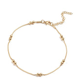Chaîne de Cheville Dorée à Perles Rondes – Acier Inoxydable