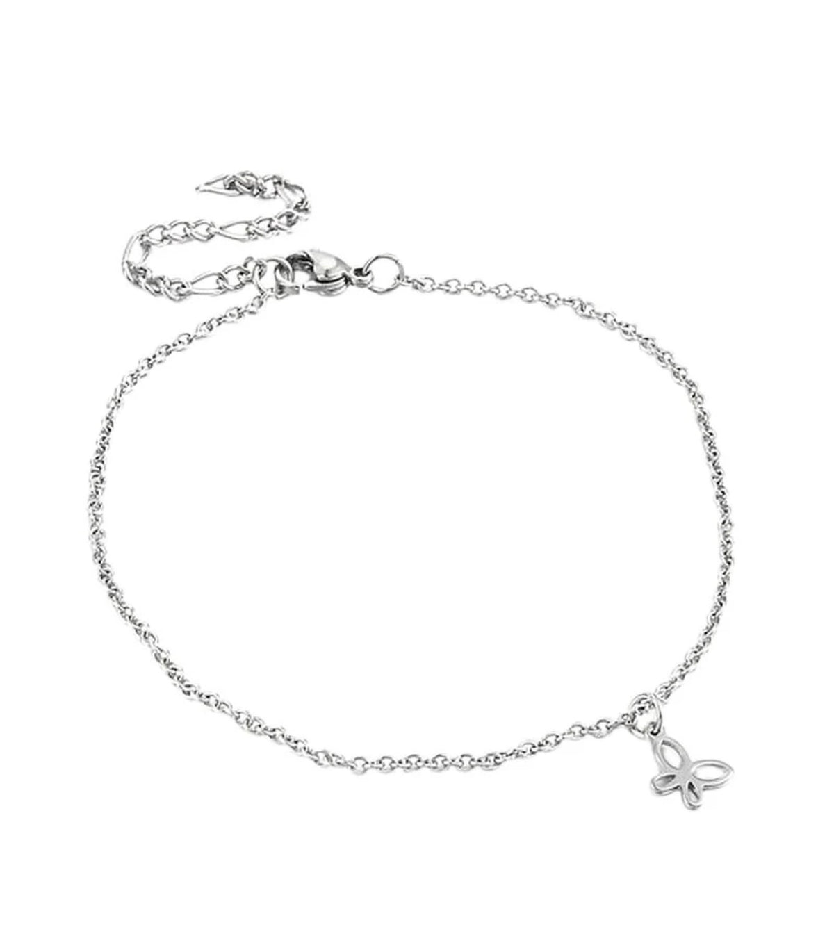 Chaîne de Cheville Femme Papillon – Acier Inoxydable