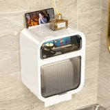 Porte-papier toilette mural avec rangement
