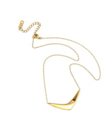 Collier Doré Pendentif V – Acier Inoxydable
