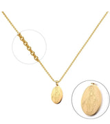 Collier Vierge Marie Doré – Acier Inoxydable