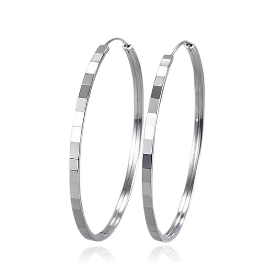 Boucle d’oreilles créoles Suzanne – Argent 925
