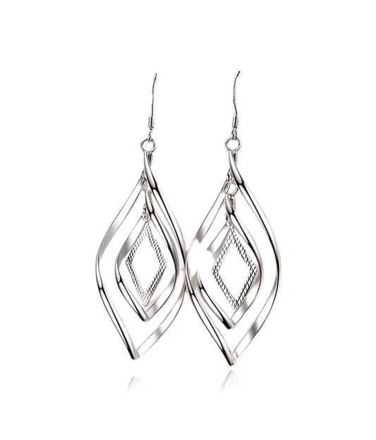 Boucles d’Oreilles Pendantes Alice – Argent 925