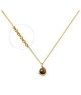 Collier Œil de Tigre Doré – Acier Inoxydable