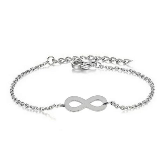 ♾️ Bracelet Infini Argenté – Acier Inoxydable 316