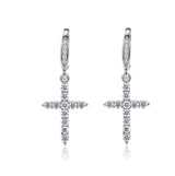 Boucles d’Oreilles Croix – Argent 925