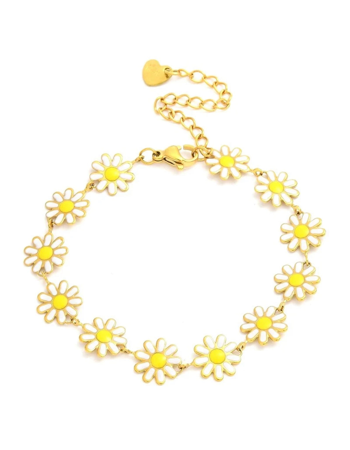 Bracelet Marguerites Doré – Acier Inoxydable
