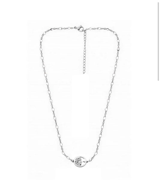Collier Argenté Arbre de Vie – Acier Inoxydable