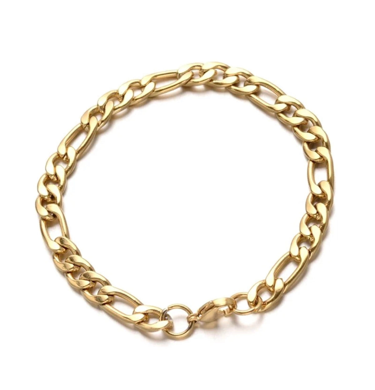 Bracelet Doré Maille Gourmette – Acier Inoxydable