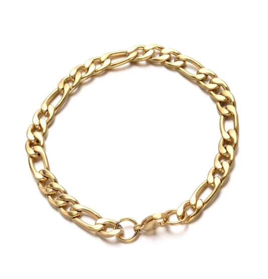 Bracelet Doré Maille Gourmette – Acier Inoxydable