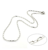 Chaîne Argentée Maille Carrée – Acier Inoxydable 316L