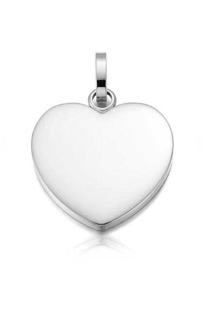 Pendentif Cœur Personnalisable Argenté – Acier Inoxydable