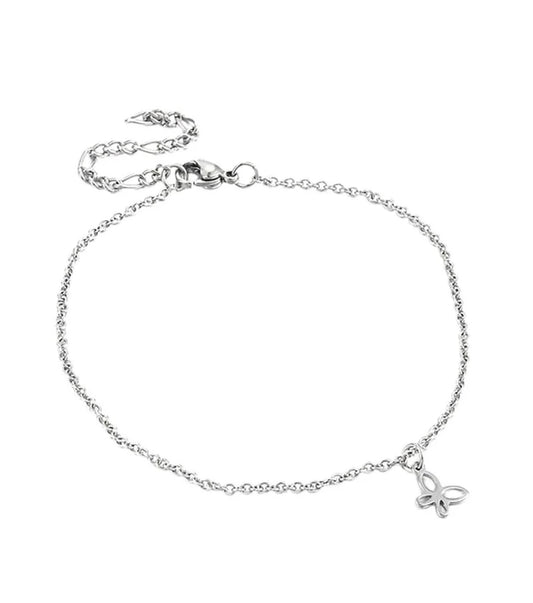 Chaîne de Cheville Femme Papillon – Acier Inoxydable