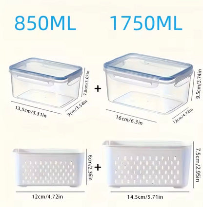 Lot de 4 boîtes de conservation empilables