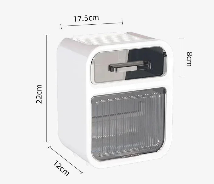 Porte-papier toilette mural avec rangement