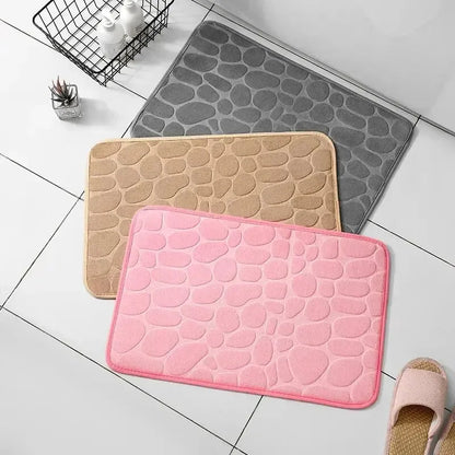 Tapis de bain en microfibre gaufrée