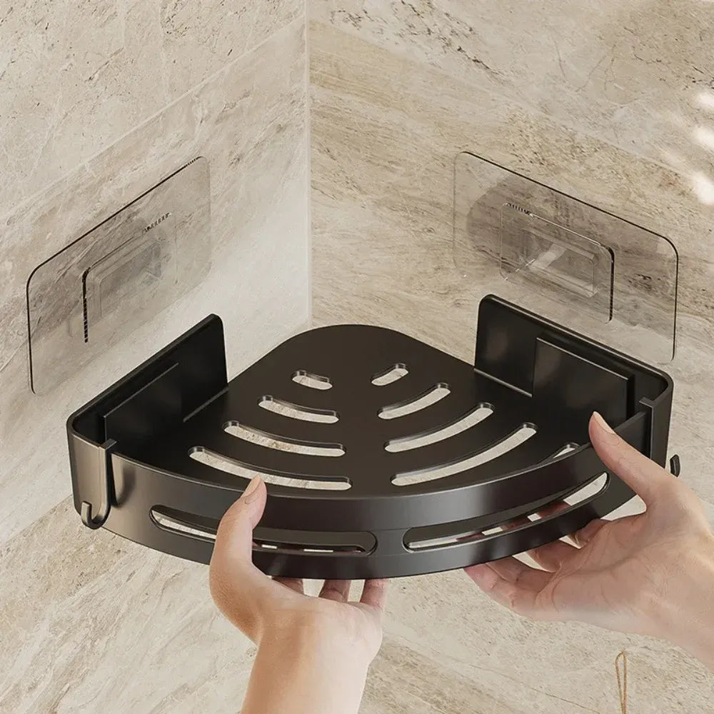 Étagère d'angle adhésive pour la douche