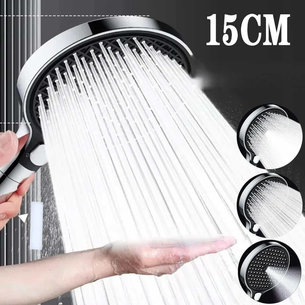 Pommeau de douche 150 mm — 3 jets, avec filtre