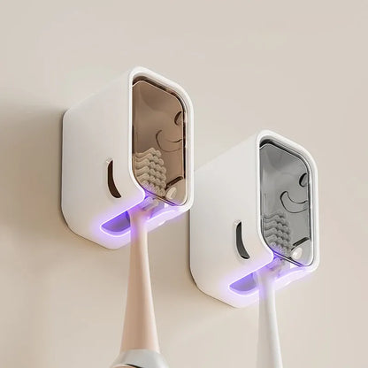 Porte-brosse à dents mural à clapet — lot de 2