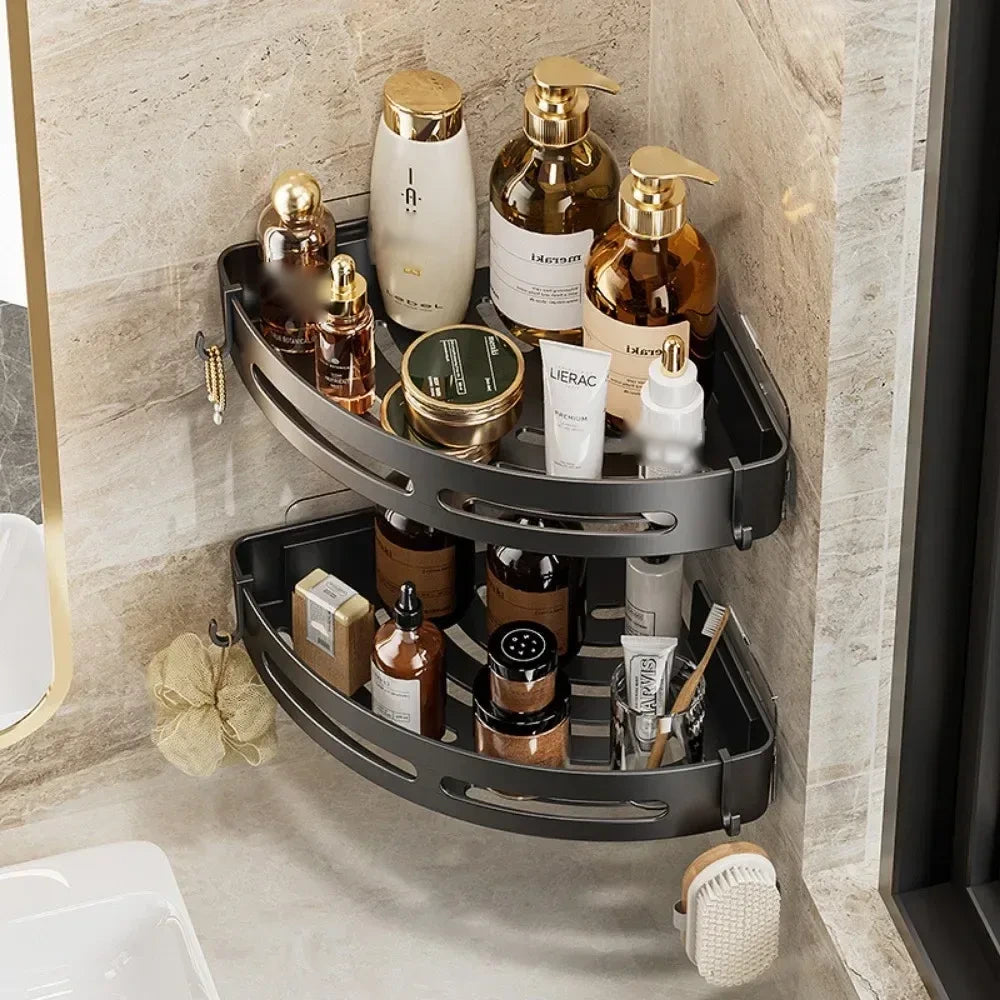 Étagère d'angle adhésive pour la douche