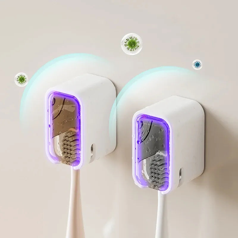 Porte-brosse à dents mural à clapet — lot de 2