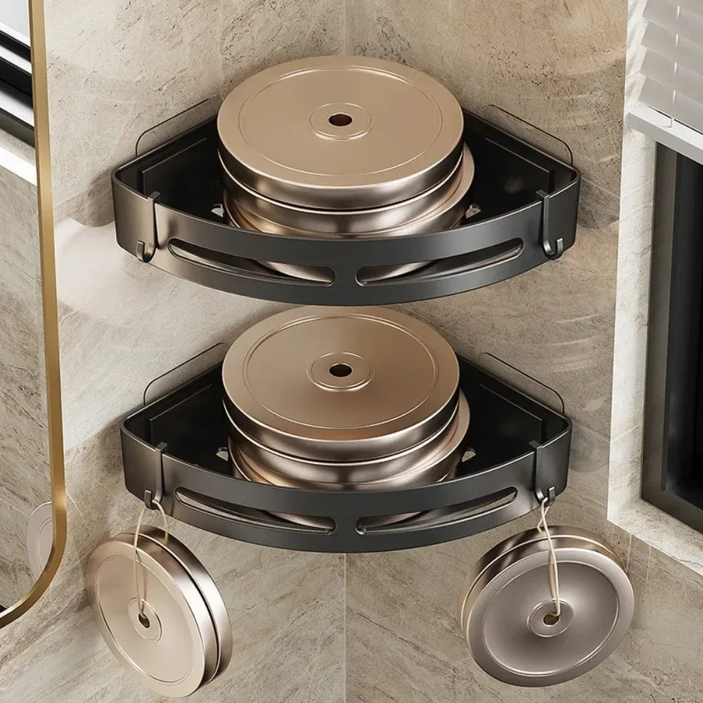 Étagère d'angle adhésive pour la douche