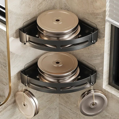 Étagère d'angle adhésive pour la douche