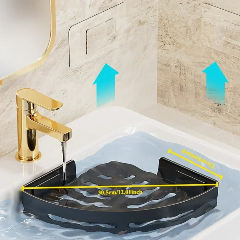 Étagère d'angle adhésive pour la douche