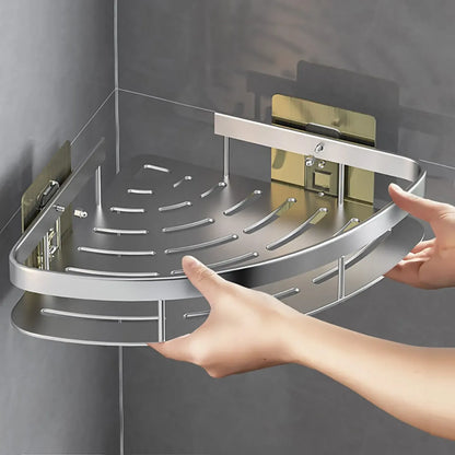 Étagère de salle de bain en aluminium, sans perçage